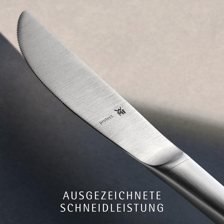 WMF Corvo Besteck Set 6 Personen, 30-teilig, Hohlheftmesser, Cromargan protect Edelstahl mattiert, k