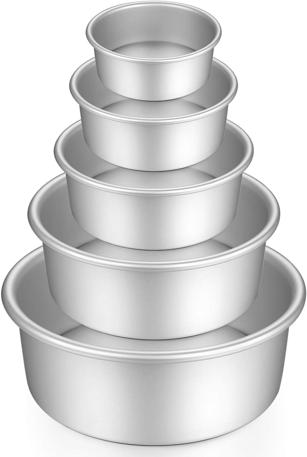 Gesentur Kuchenform Rund Backformen Set aus Eloxiertem Aluminium Antihaftbeschichtung, mit Boden Abn