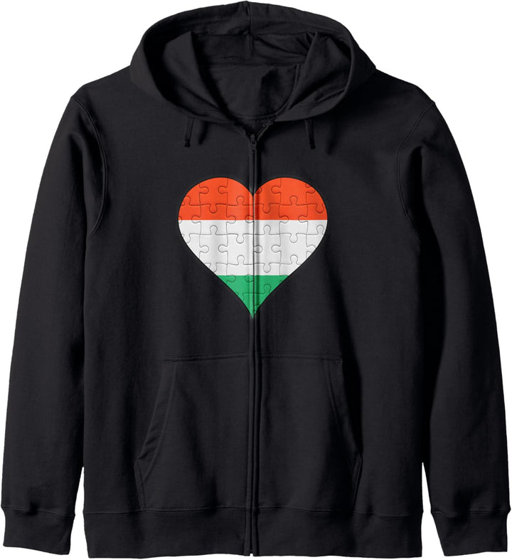 Ungarn Ungarische Flagge Herz Kapuzenjacke