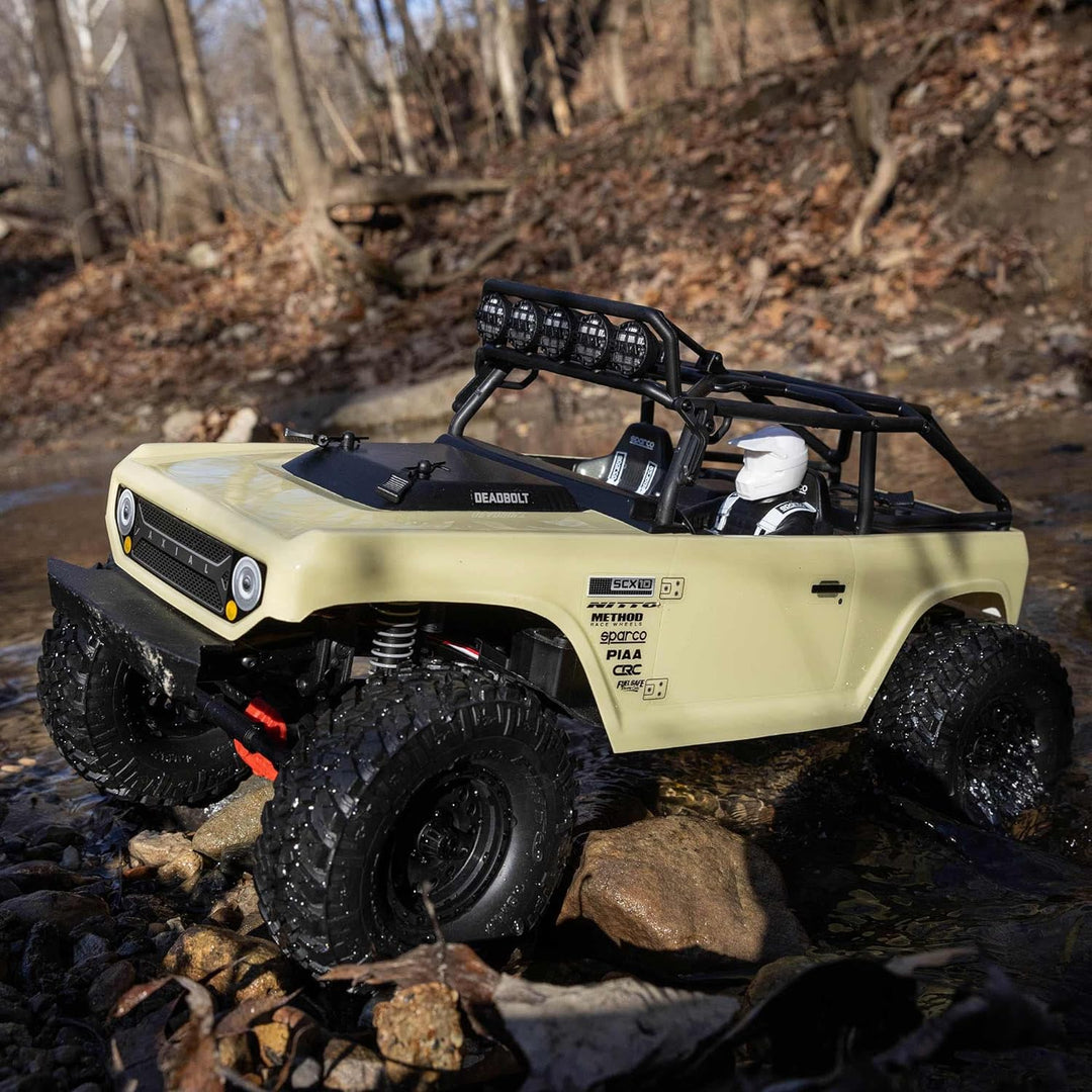 Axial 1/10 SCX10 II Deadbolt 4WD Brushed RTR, Tan