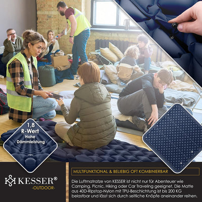 KESSER® Camping Matratze Isomatte Aufblasbare Luftmatratze Campingmatte, inkl. Tragebeutel Outdoor U