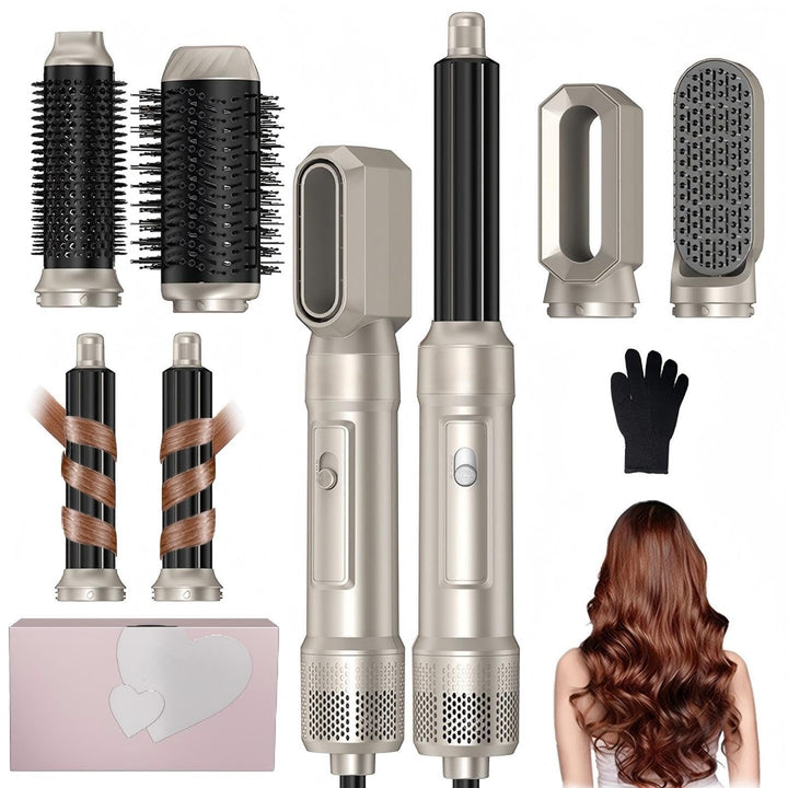UKLISS Hairstyler 6 in 1 Airbrush Haarstyler | Pro Air Styler Set - 1000W Rundbürstenföhn, Air Curle