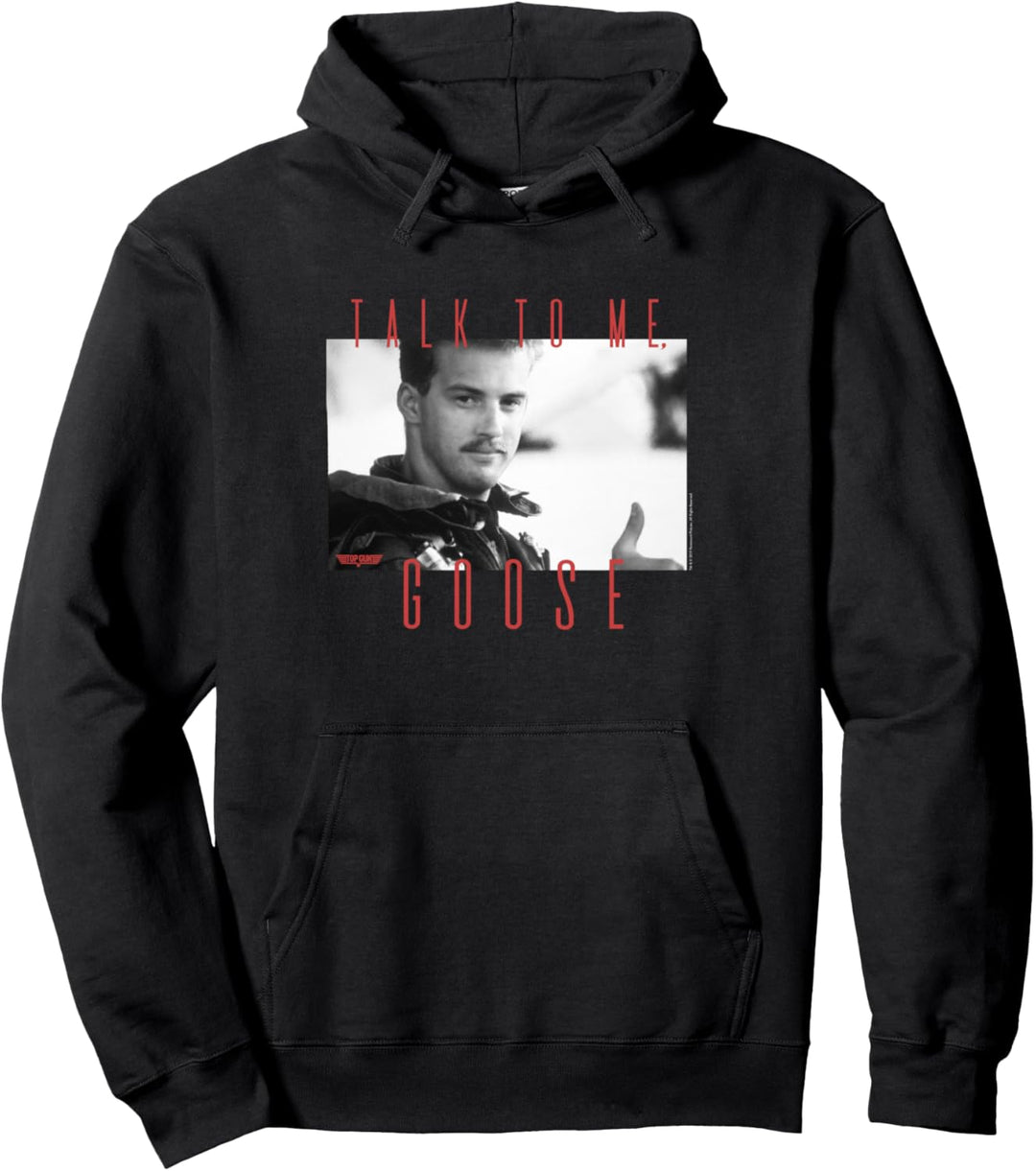 Top Gun Talk To Me Goose Portrait Pullover Hoodie