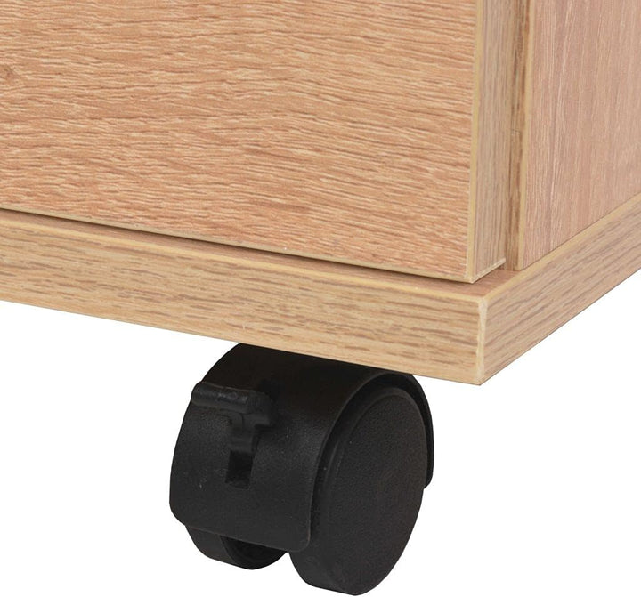 Holzspanplatten Schubladenelement mit Kunststoff-Rollen und 3 Schubladen Sideboard Beistellschrank R