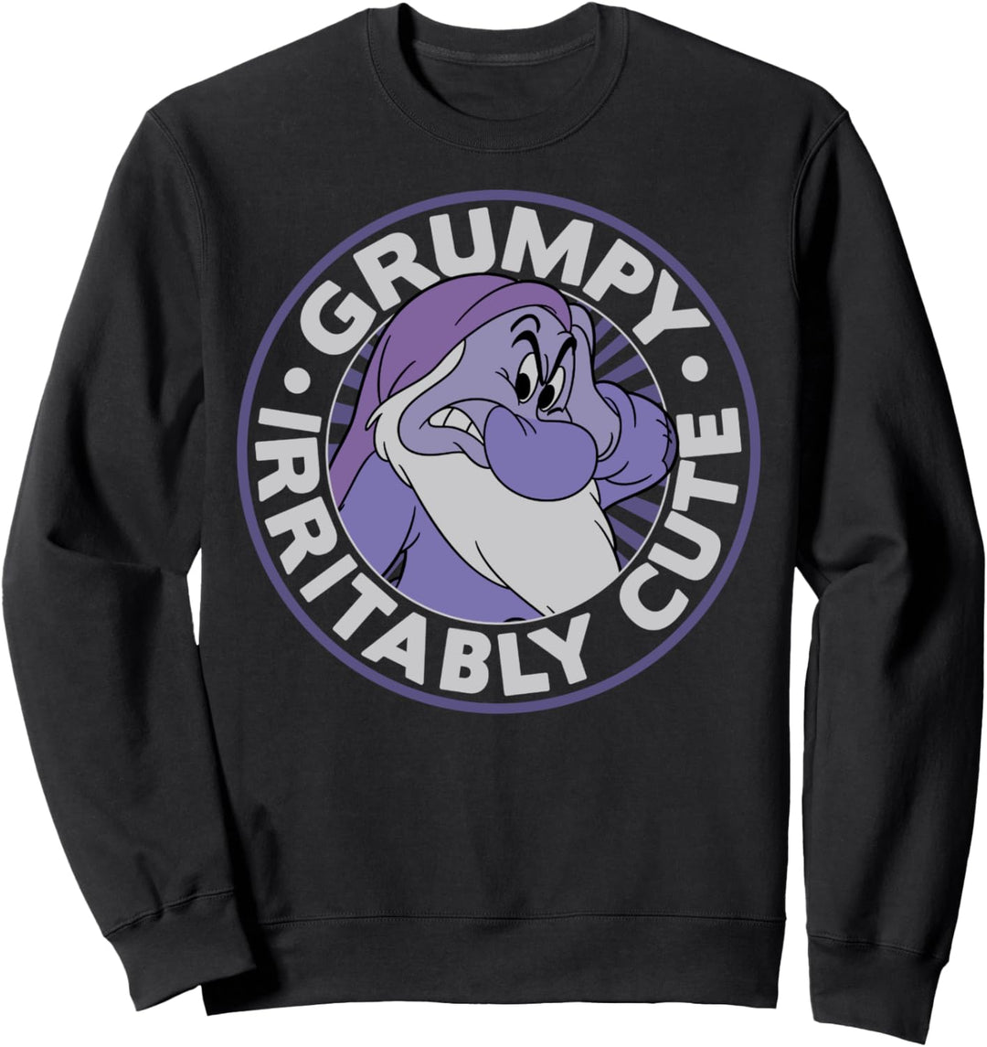 Disney Snow White Grumpy Irritably Cute Circle Portrait Sweatshirt