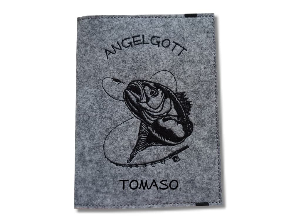 Hülle für den Angelpass/Angelschein personalisierbar *Angelgott*