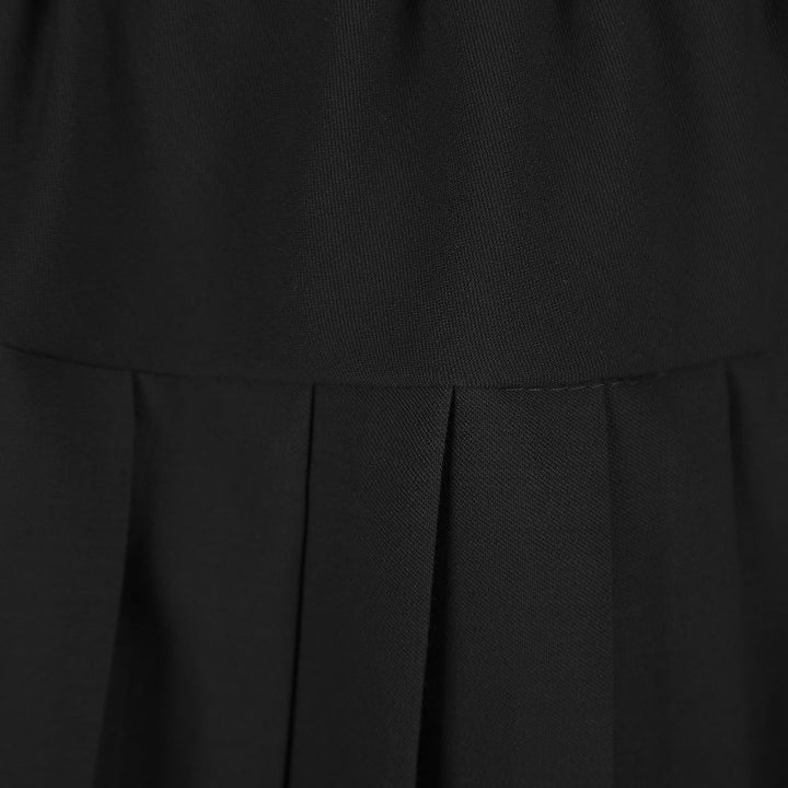 Urbancoco Damen Schulmädchen-Stil Faltenrock Elastische Hohe Taille Minirock L Solid Balck, L Solid