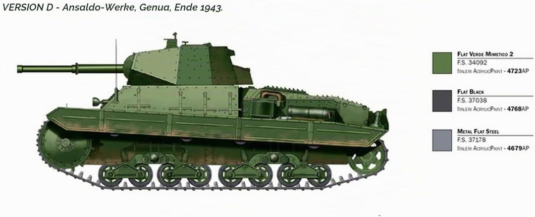 Italeri 6599 1:35 Carro Armato P40 - Modellbau, Bausatz, Standmodellbau, Basteln, Hobby, Kleben, Pla