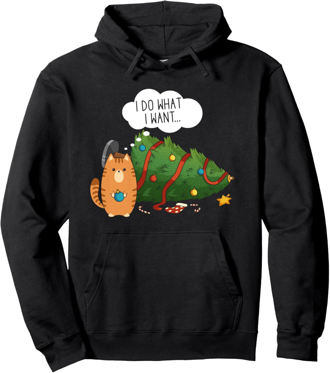 Lustig Ich mache, was ich mir wünsche Katze Pullover Hoodie