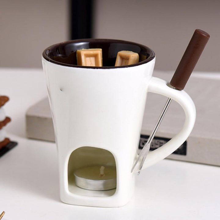 Schokofondue Tasse Für Schokolade Schmelzen, Becher Zum Schmelzen Von Schokolade Käsefondue Set Kera