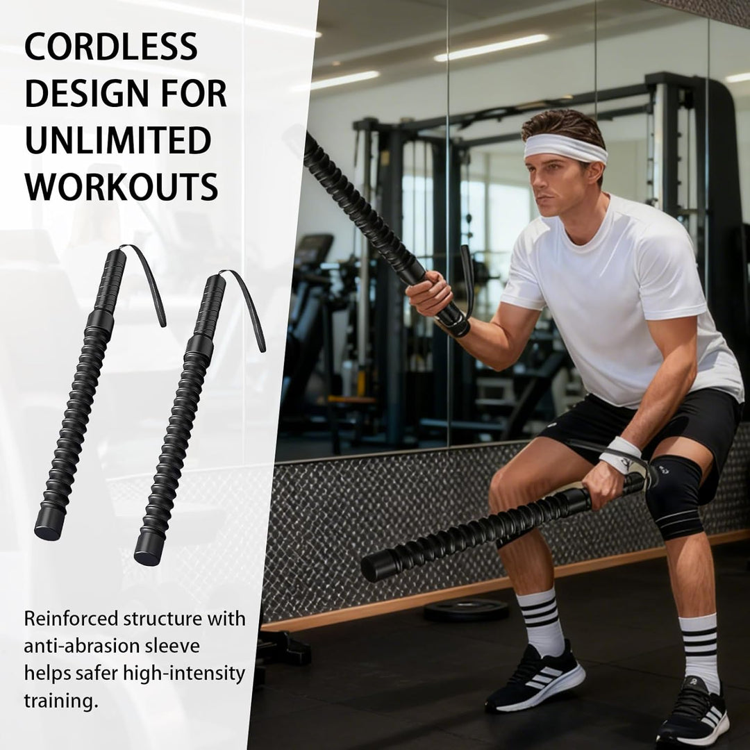 TECKZOON Gewichtetes Battle Rope Ohne Seil, Tragbare Heavy-Duty Training Rope für Home Gym, Intensiv