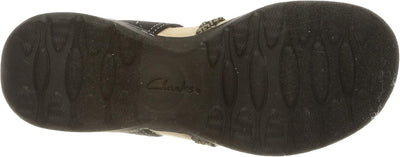 Clarks Damen Amanda Ease Sandale 37.5 EU Black Combi, 37.5 EU Black Combi