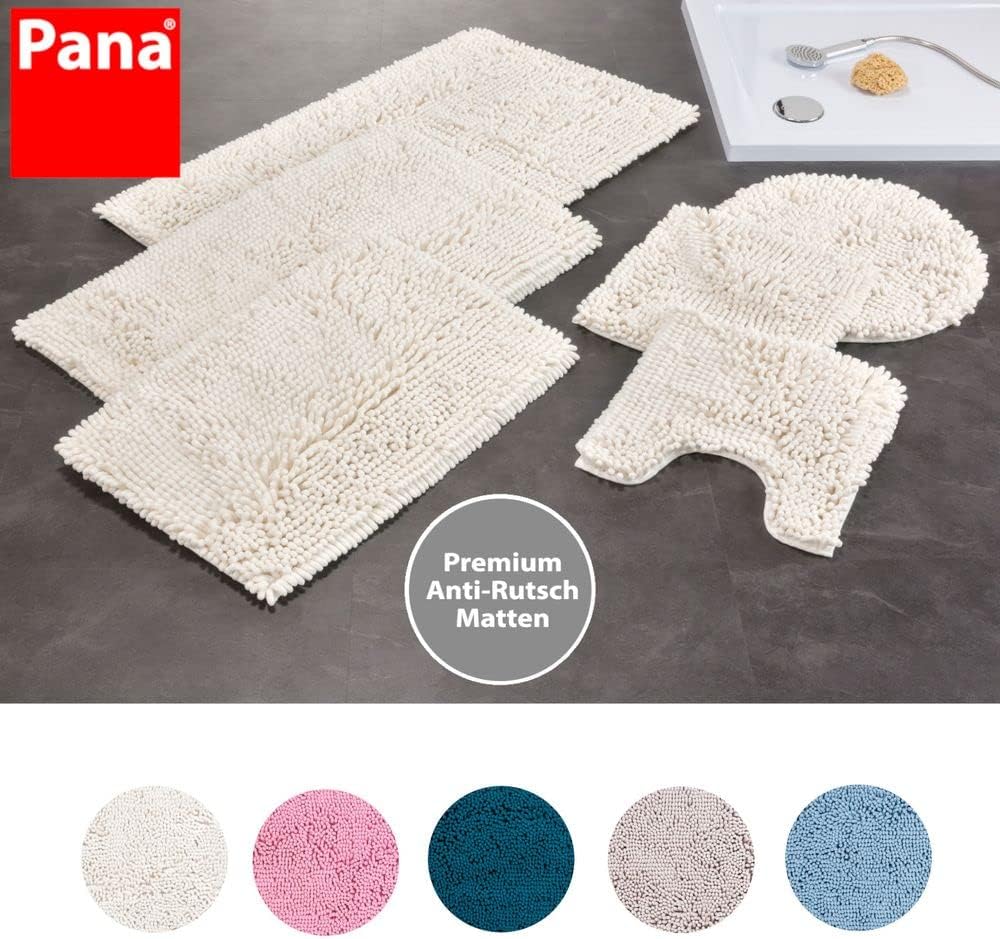 PANA Chenille Badematte in versch. Farben und Grössen • Badteppich aus weichen Fasern • saugstark &amp;