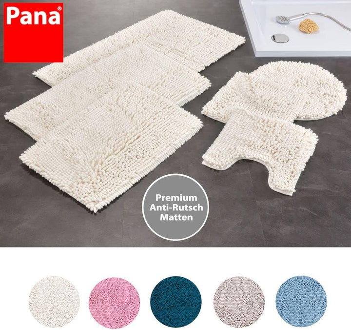 PANA Chenille Badematte in versch. Farben und Grössen • Badteppich aus weichen Fasern • saugstark &amp;