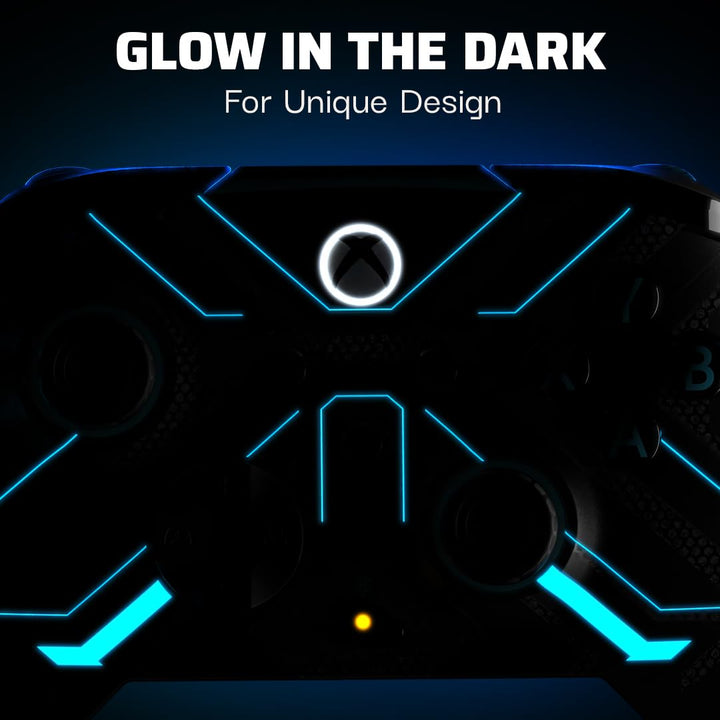 PDP Xbox REMATCH GLOW Wired controller TITAN STEEL Schwarz Blau, Schwarz Blau