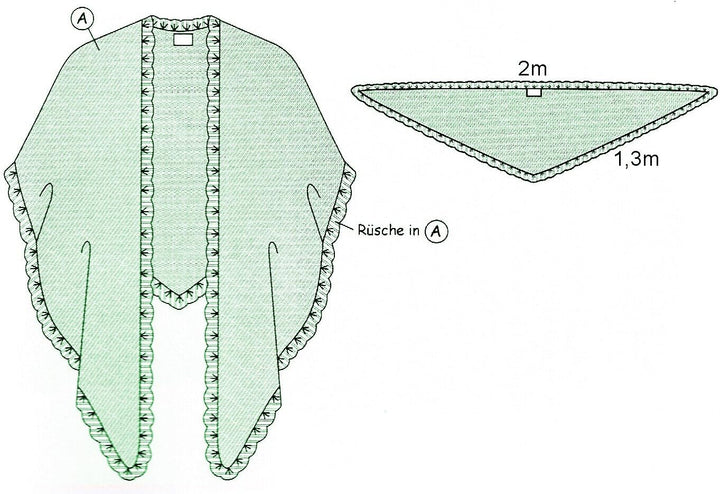Poncho Cape Trachtentuch Umhang Stola Schultertuch Trachten-Tuch Damen Strickponcho Tracht Strick Tr