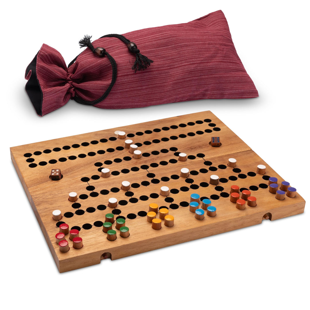 LOGOPLAY Blockade für 2 bis 6 Spieler mit Stoffbeutel - Spielfeld 26 x 33 cm zusammenklappbar