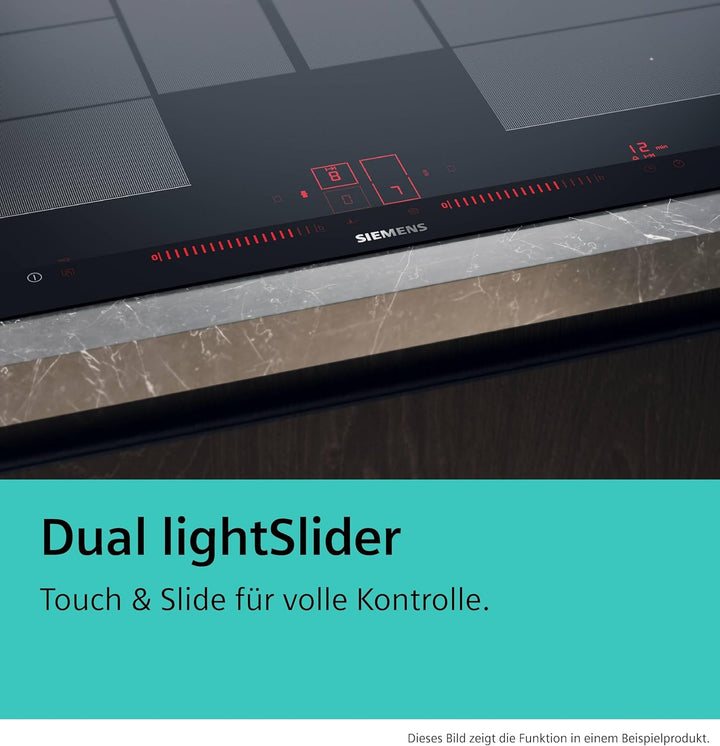 Siemens EX875LYC1E iQ700 Induktions-Kochstelle / Dual LightSlider-Bedienung, Schwarz, 80 centimeters