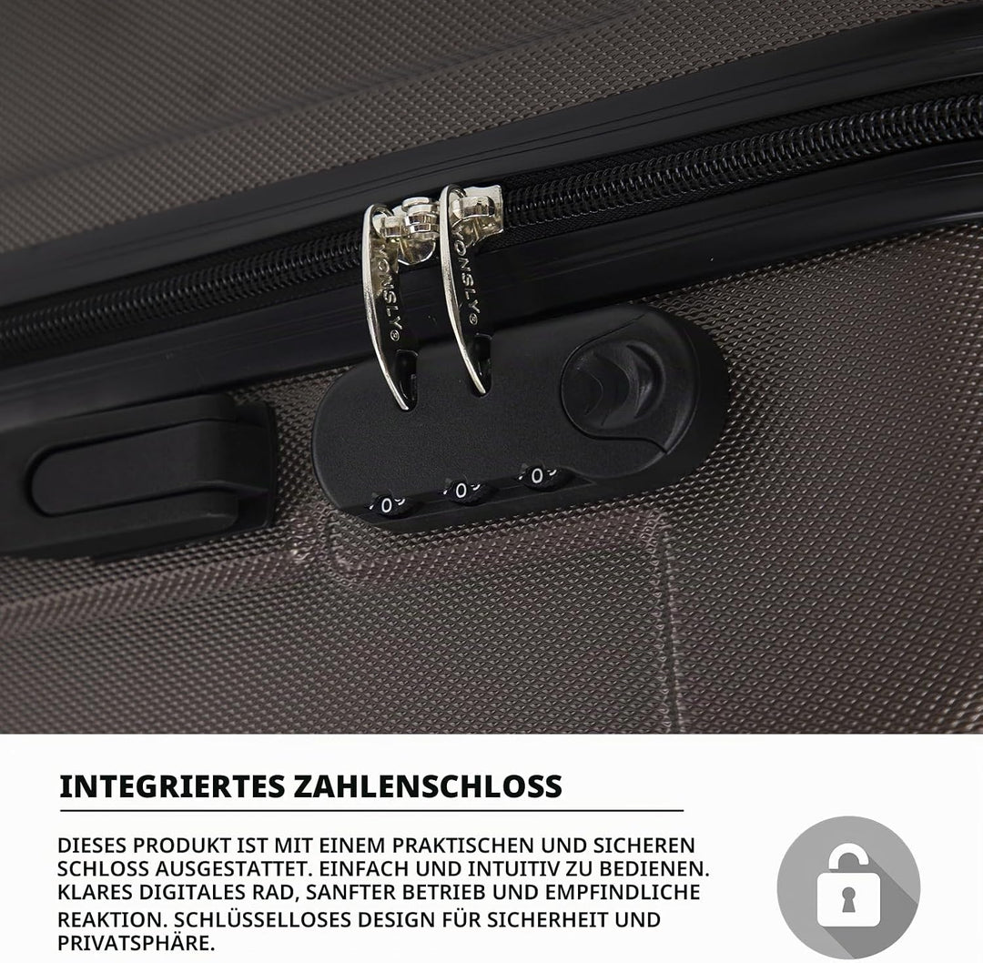 Koffer Suitcase Set, Trolley Reisekoffer, Rollkoffer Handgepäck, Kofferset, Gepäckset mit Rollen 360