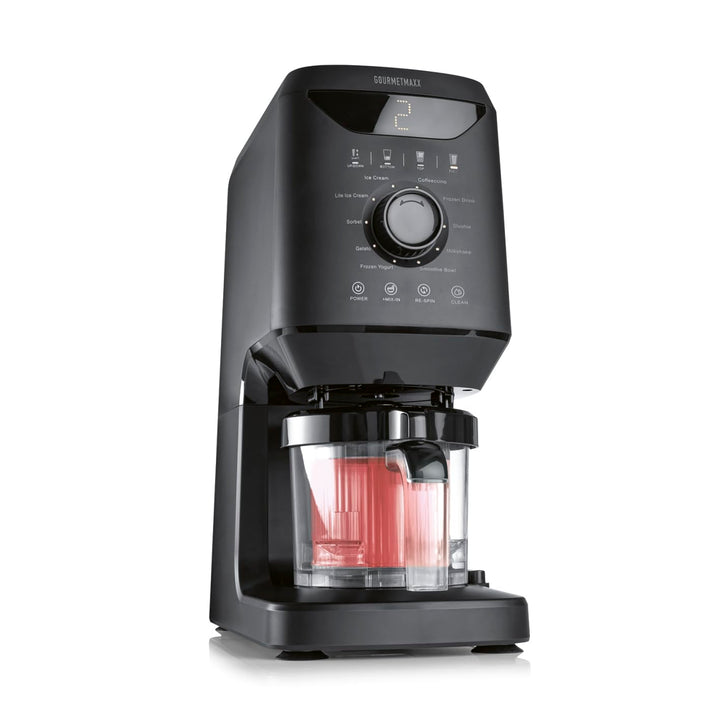GOURMETmaxx SmoothUp Eismaschine 800 Watt | Eismaschine 10 Programme inkl. Mix-in-Funktion | Eiscrem
