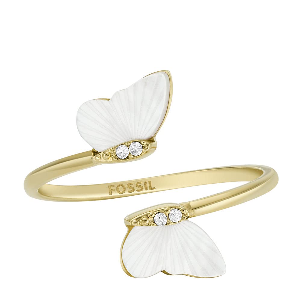 Fossil Damen Ringe aus Edelstahl offen 5 Ernte-Gold, 5 Ernte-Gold