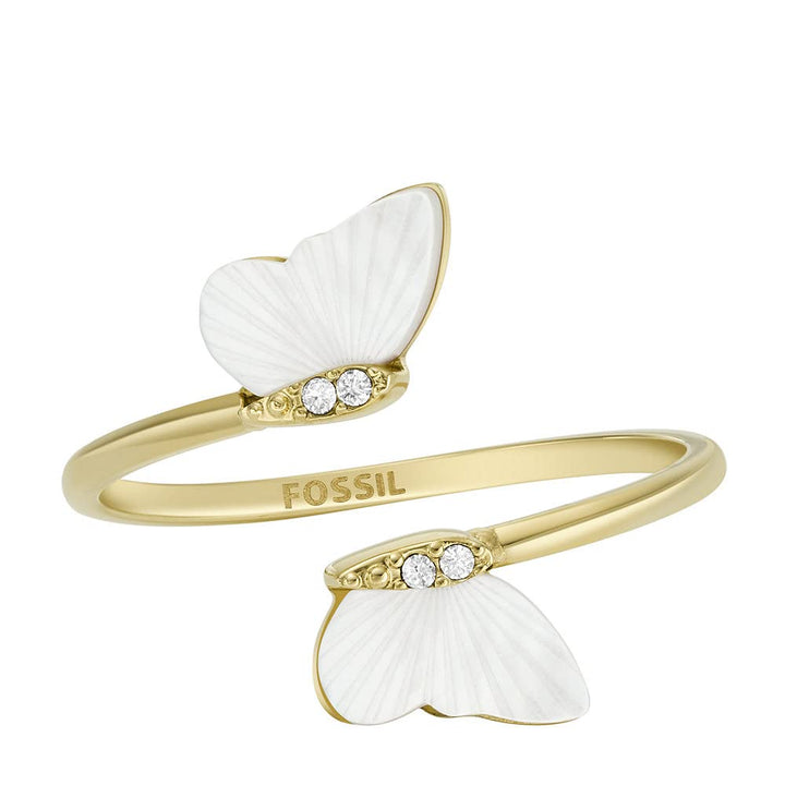 Fossil Damen Ringe aus Edelstahl offen 5 Ernte-Gold, 5 Ernte-Gold