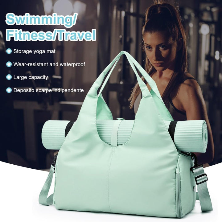 Sporttasche, Reisetasche mit Schuhfach &amp; Nassfach, Gross Gym Tasche für Damen und Herren, Wasserdich