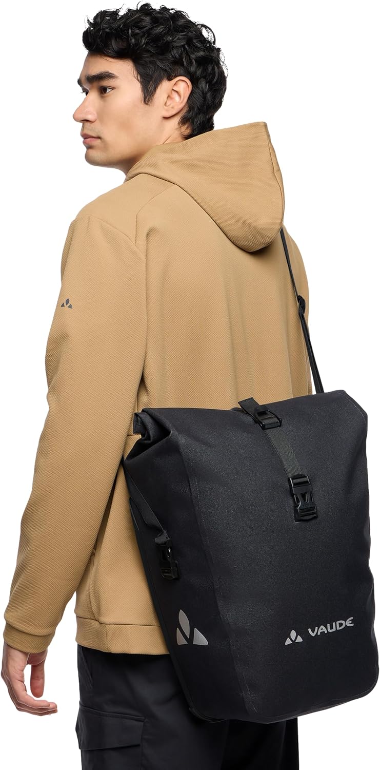 VAUDE Aqua Back Deluxe Single - Fahrradtasche - 1 Hinterradtasche (24L) 24 Liter Schwarz, 24 Liter S