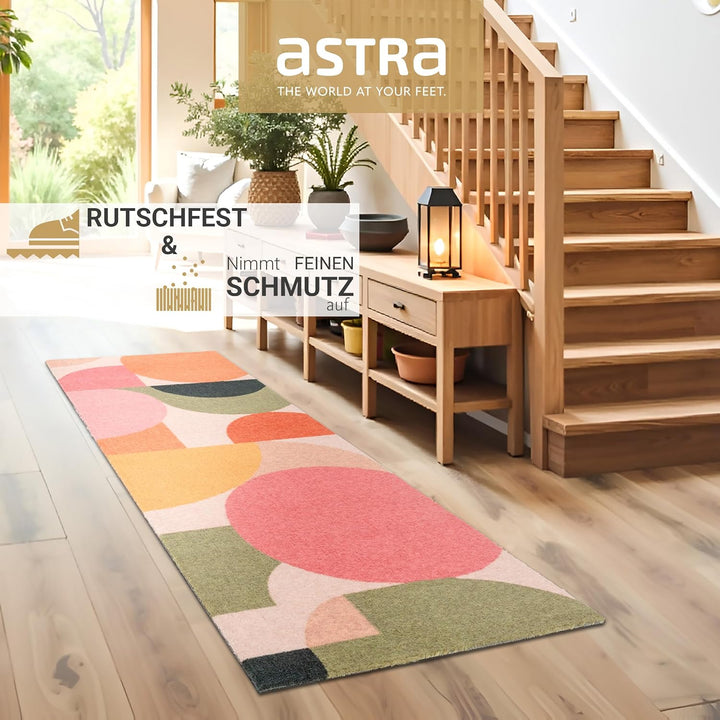 Astra rutschfeste Küchenläufer innen - Grafik bunt 50 x 150 cm Läufer - Wohnraum Fussmatte Design -