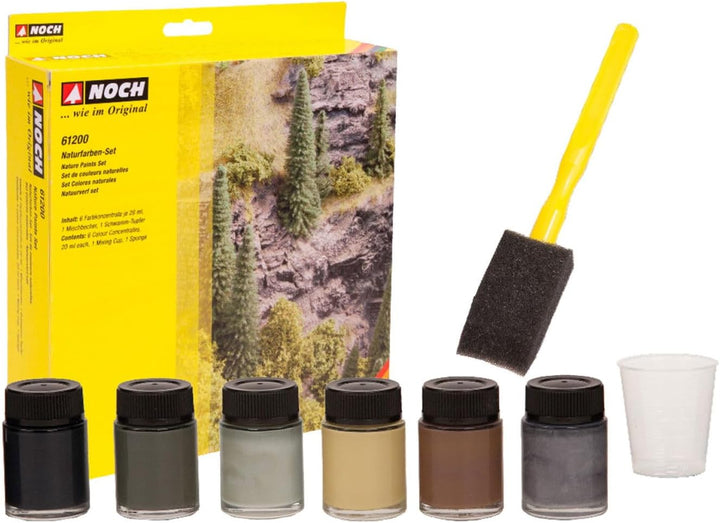 NOCH 61200 Modellbahn-Naturfarbe Beige, Ocker, Oliv, Erdfarben (earth), Grau, Schwarz 1 Set, 20 ml (