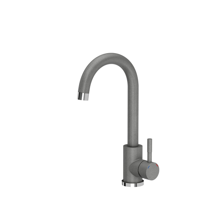 VBChome GRAU Spültischarmatur Edelstahl 360°drehbar U- Form Küche Wasserhahn Küchenarmatur Einhebel