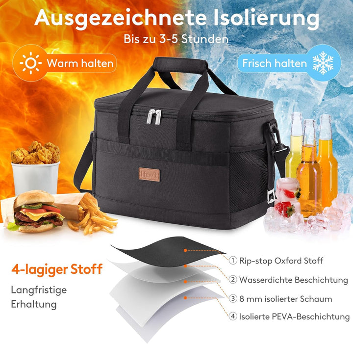 Lifewit Kühltasche Picknicktasche Lunchtasche Mittagessen Tasche Thermotasche Isoliertasche für Lebe