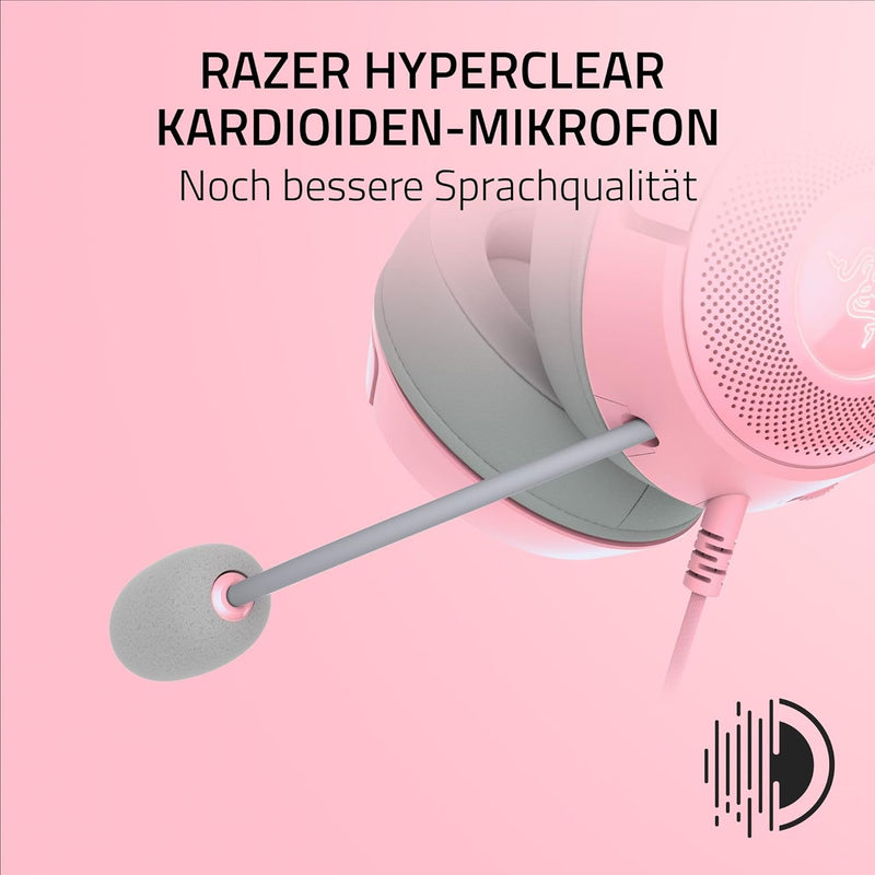 Razer Kraken Kitty V2 - Kabelgebundenes RGB-Headset mit Katzenohren (Reaktive Streaming-Beleuchtung,