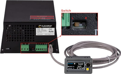 Cloudray CO2 Laser Power Supply CO2 Laser Netzteil CO2 laser 80w für CO2 Laserröhre CO2-Laserröhre F