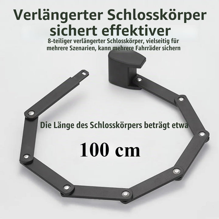 Fahrradschloss Fingerabdruck, Faltschloss Fahrrad, Elektronisches Kabelschloss, Smartes Klappbares F