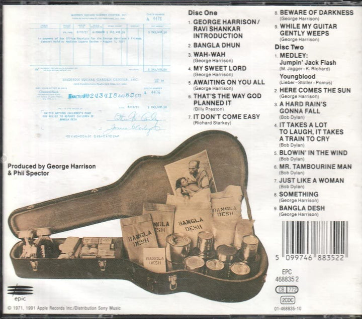 The Concert for Bangla Desh, Audio-CD