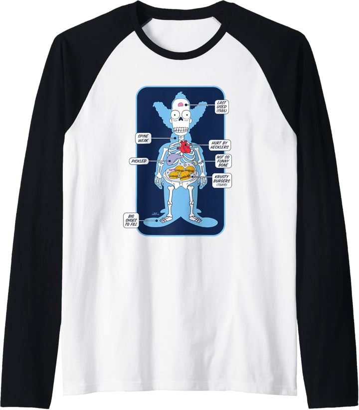 The Simpsons Krusty the Clown X-Ray Raglan