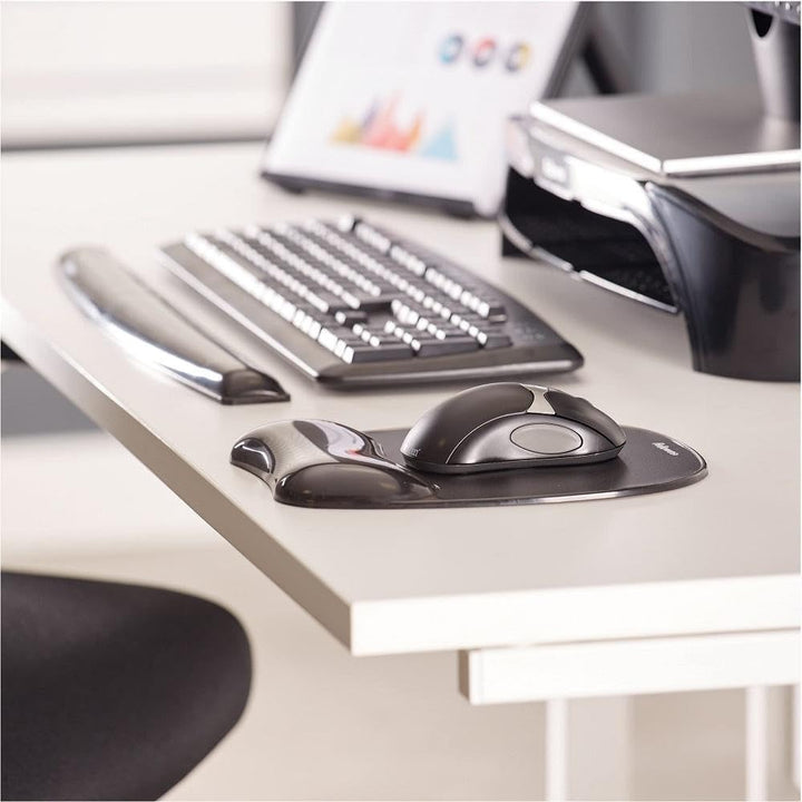 Fellowes Handgelenkauflage Crystals Gel - für die Tastatur - ergonomisch - schmutzabweisend und abwa