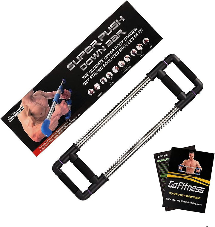 GOFITNESS Push Down Bar Brusttrainer Fitnessgerät für Zuhause - Krafttraining Sportgerät für Brustmu