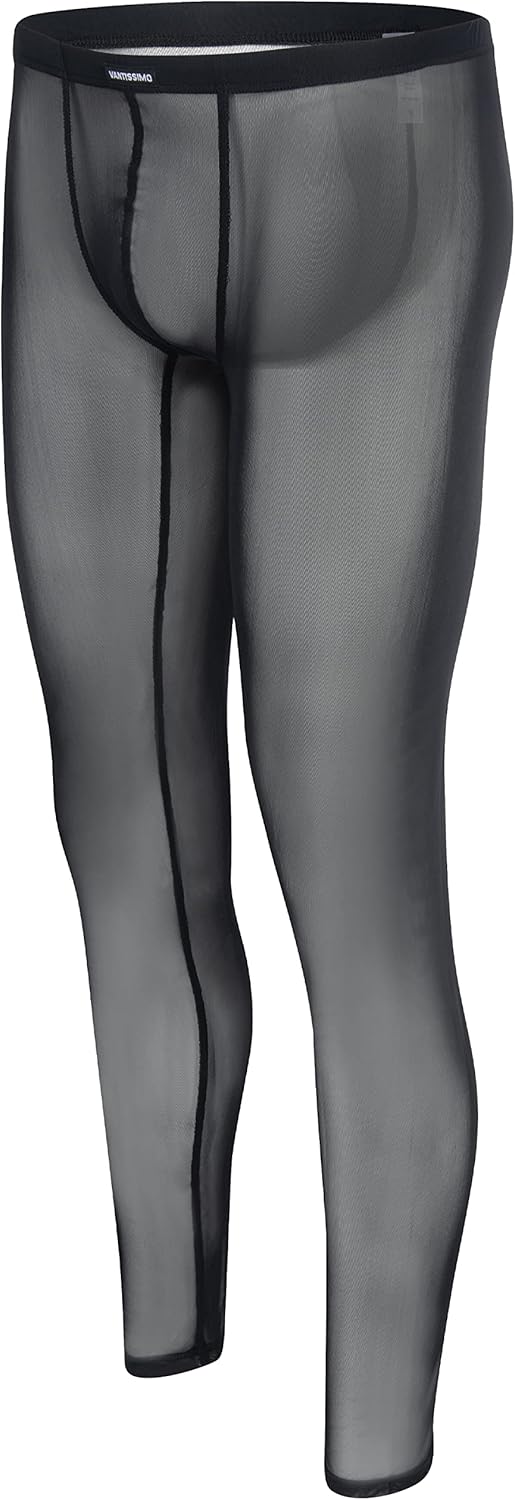 Vantissimo Herren Netz Leggings Made in Germany transparent enganliegend Hose, mit Suspensorium Shee