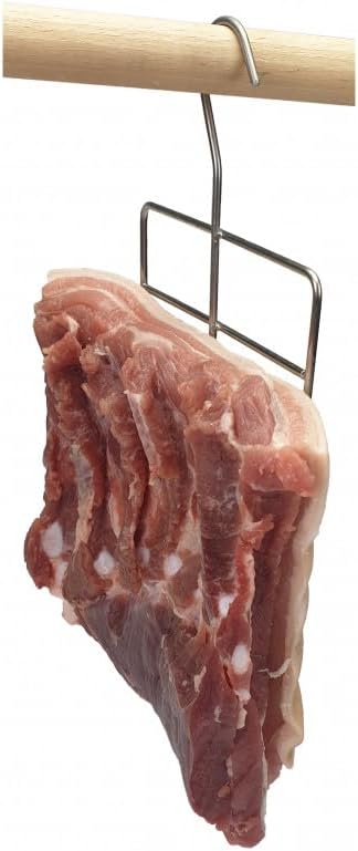 AlcoFermBrew Räucherhaken für Fleisch und Fisch (5 x Haken zum Räuchern Grosser Fleischstücke), 5 x