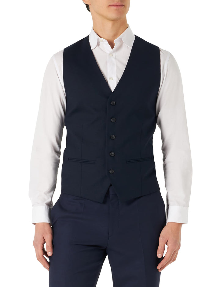 Selected Homme male Weste Klassischer Wollgemisch, Navy Blazer