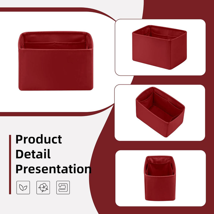 DGAZ Handtaschen Organizer Einsatz, Seide Handtaschenorganisator für LV Speedy Nano/20/25/30/35/40/4