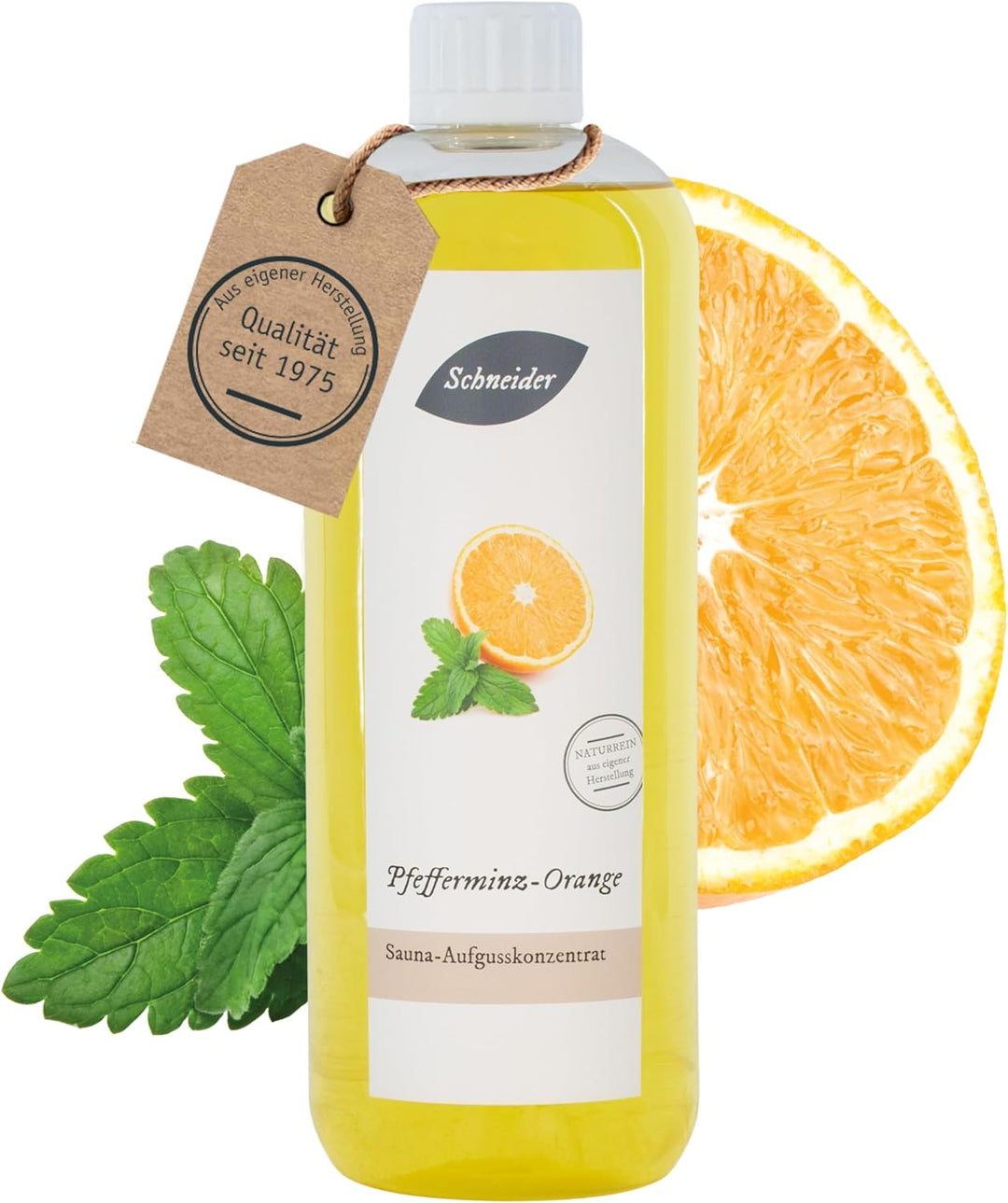 Saunabedarf Schneider - Aufgusskonzentrat, Saunaaufguss Pfefferminz-Orange 1000ml