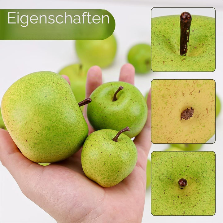 15Pcs künstliche Äpfel Gefälschte Früchte Schaumstoff Kunststoff Apfeldekorationen Faux Simulation A