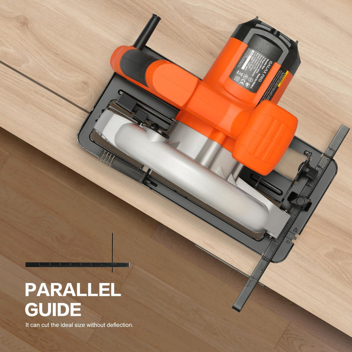GALAX PRO Kreissäge, 1400W Maximale 6000RPM, Einstellbare Schnitttiefe und -winkel: 62 mm (90°) - 48