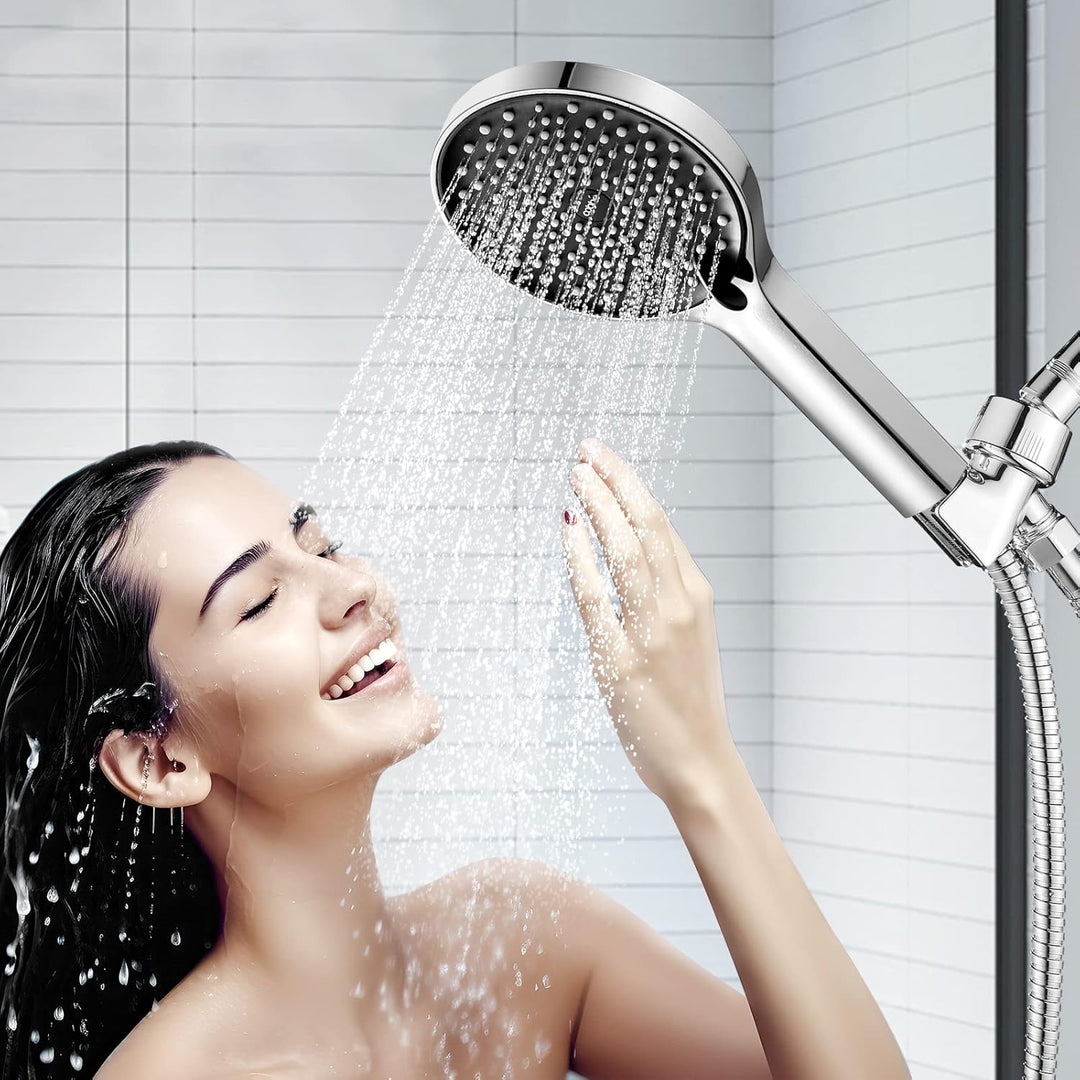 Cobbe Duschkopf Hochdruck mit 3 Sprühstössen, Grosse Power Duschköpfe mit Wassersparender Handbrause