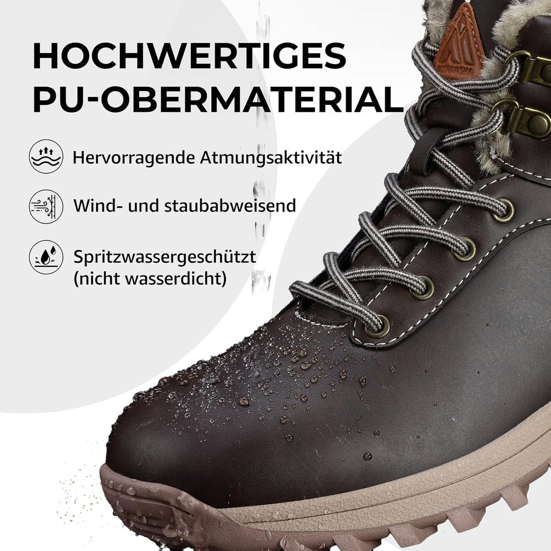 Mishansha Warme Gefütterte Winterschuhe Herren Damen Winterstiefel Wasserdicht Trekkingschuhe Wander