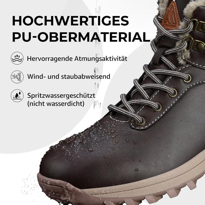 Mishansha Warme Gefütterte Winterschuhe Herren Damen Winterstiefel Wasserdicht Trekkingschuhe Wander