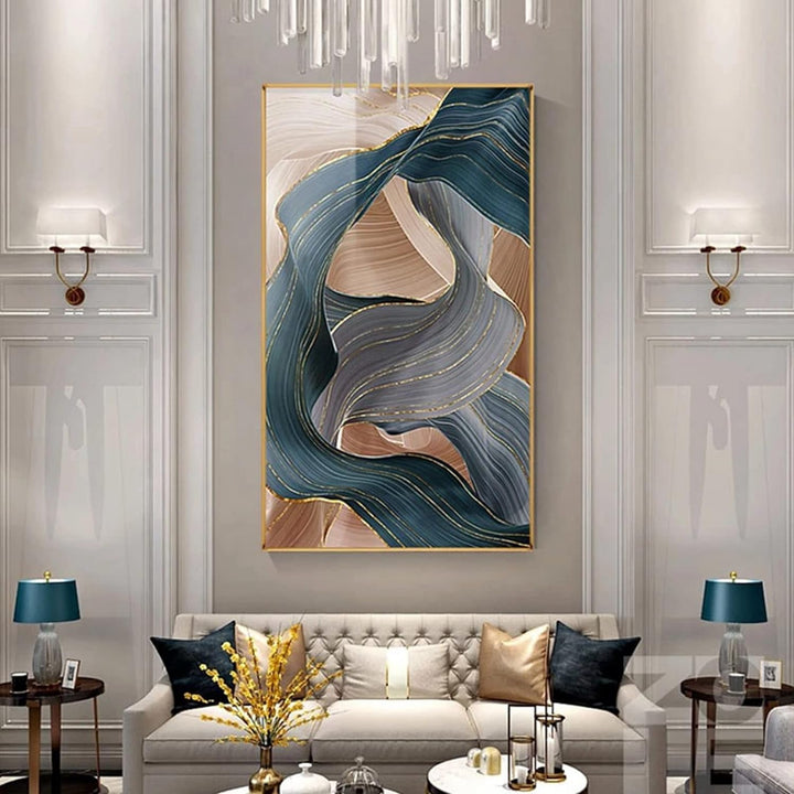 HEHGVCF Wandbilder Schwarz Grau,Home Decor Bild 50x70cm, Grau Textur Marmor Bild auf leinwand vlies,